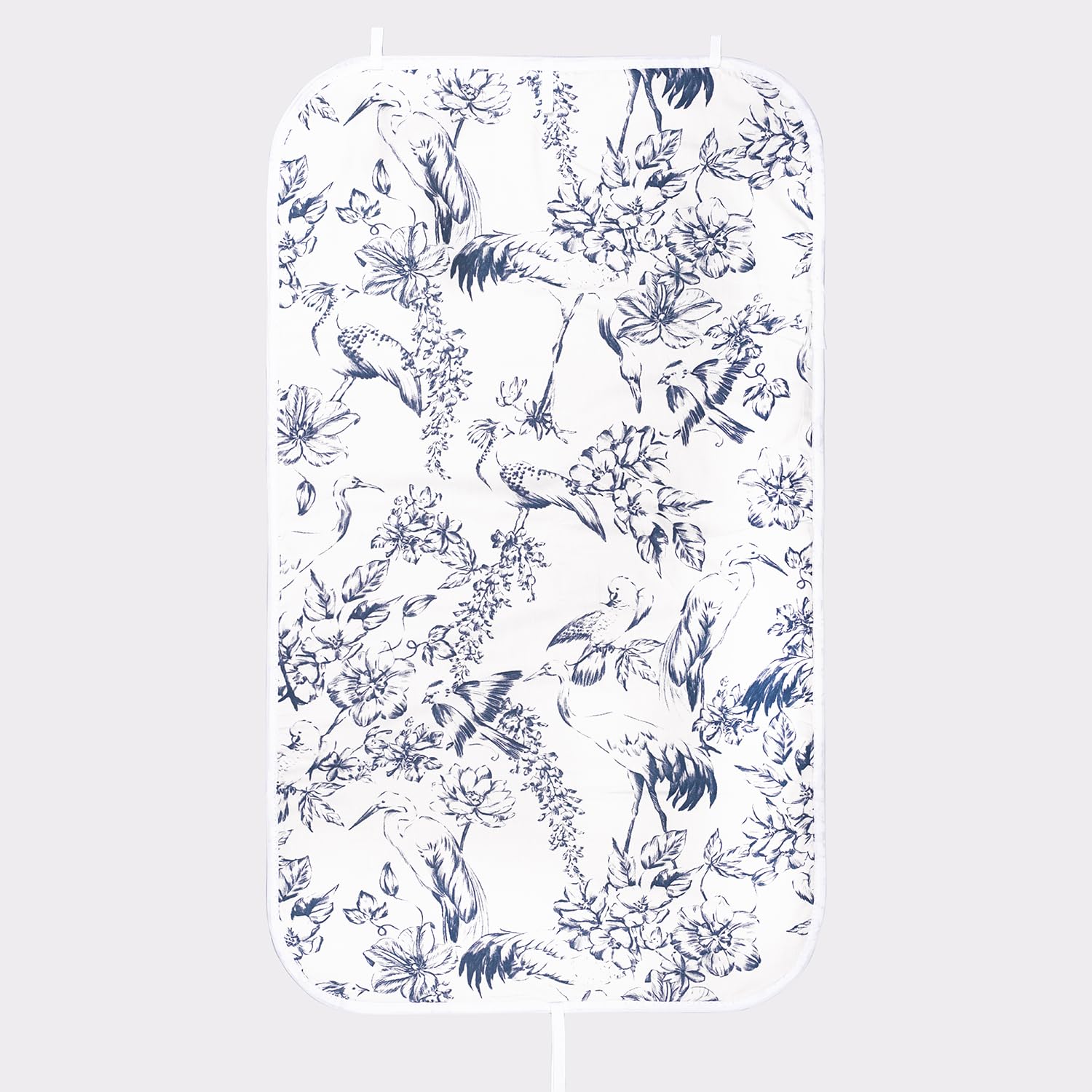 Umiin Copertura per Stirare Universale 75x100 cm - Tappeto da Stiro Spesso con 3 Clip per Porta e Parete - Pieghevole con Cinghie di Fissaggio - Design Uccelli e Fiori, Ideale per Tavolo e Letto