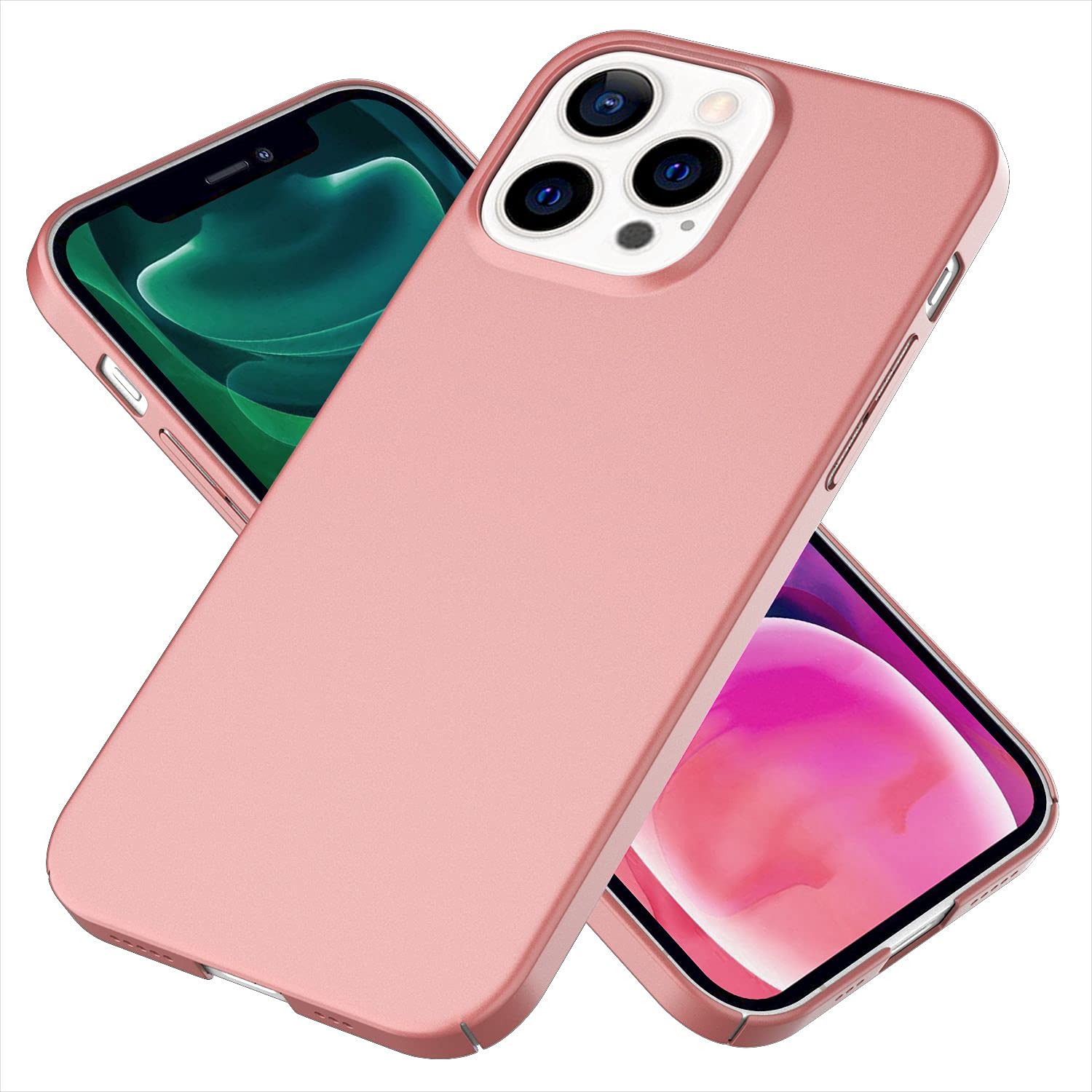 NALIA Custodia Rigida Ultra Sottile per iPhone 13 Pro Max - Opaca-Trasparente & 0.3mm Fina - PHANTOM (Cover Sottile & Fotocamera Protetta) - Marchio Tedesco, Colore:Bianco