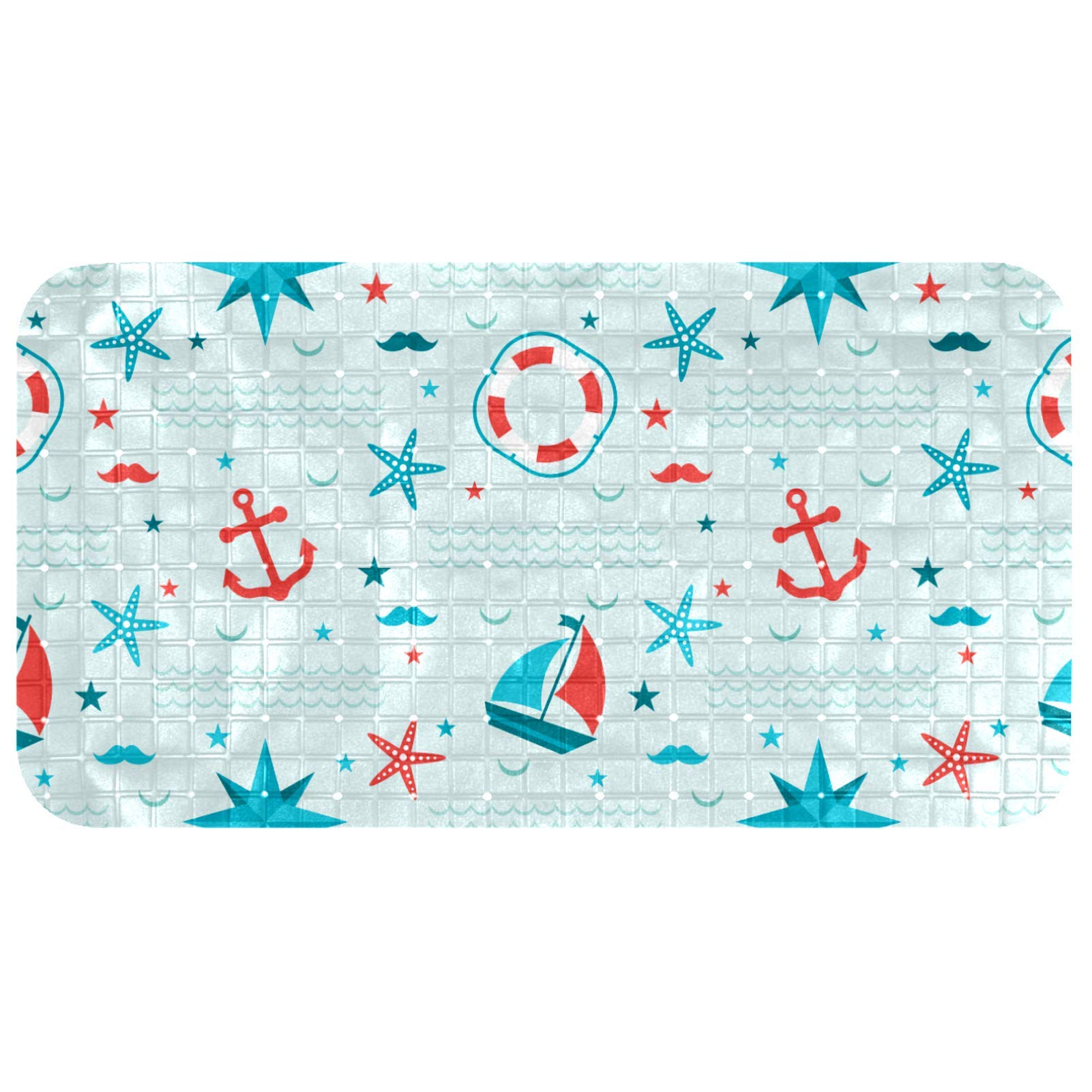 Tapis de bain original Bennigiry pour baignoire motif marin