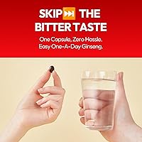 Vista 3 de Korean Red Ginseng Extract Capsule Plus - All-in-One Vegan Supplements - Energy Boost & Immune Support, Caffeine Free & Non-GMO (600mg, 30 Capsules)