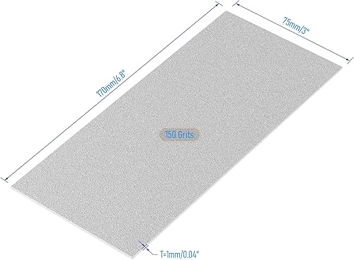 Vista 17 de Diamond Whetstone Sharpening Stone Replacement Blade Grit 80, 170x75mm Rectangle Diamond Grinding Sanding Disc Sheet, Knife Sharpener Grinding Plate