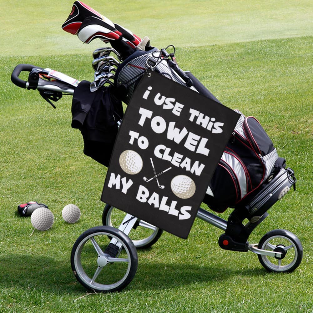 flintronic Ręcznik golfowy, śmieszne prezenty golfowe dla mężczyzn, przenośne ręczniki golfowe z klipsem, spersonalizowany ręcznik do golfa dla mężczyzn chłopaka męża taty golfistów fanów golfa