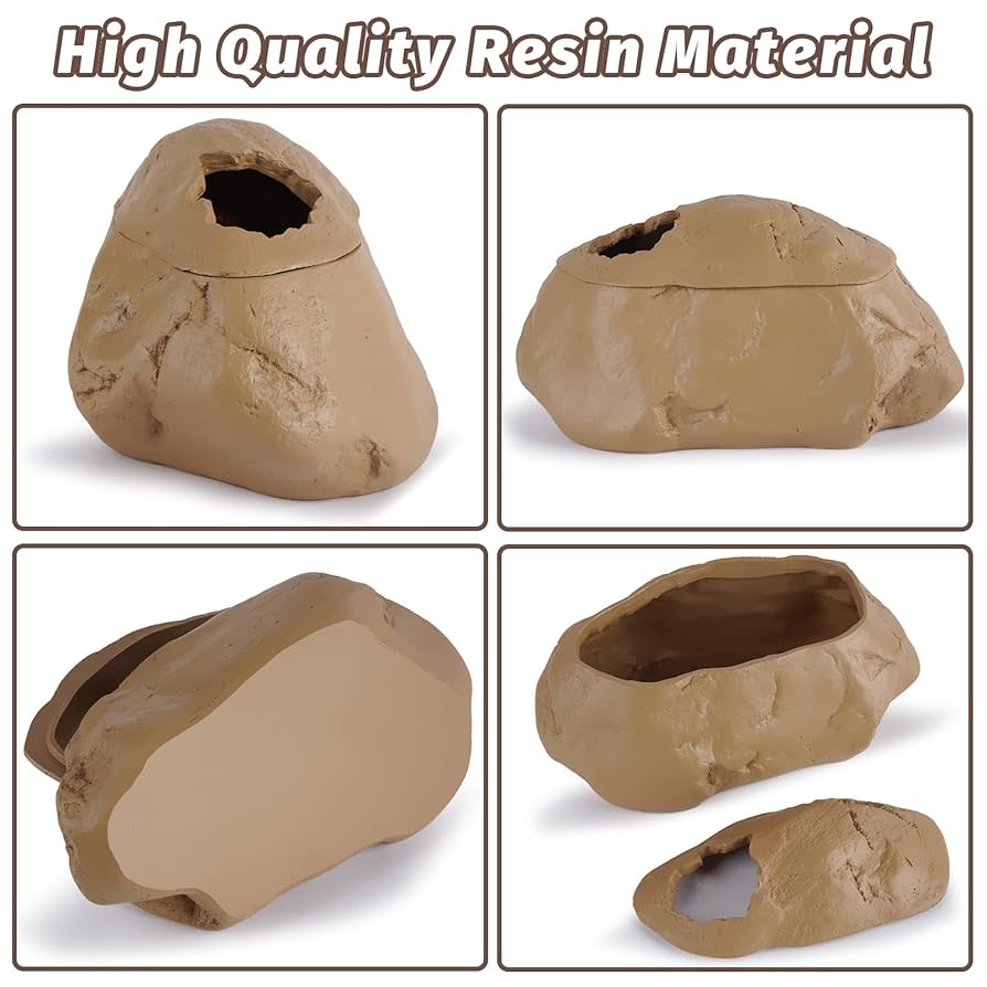 Amazon | PINVNBY 蛇隠し 洞窟 ヤモリの脱落用 樹脂製 岩の