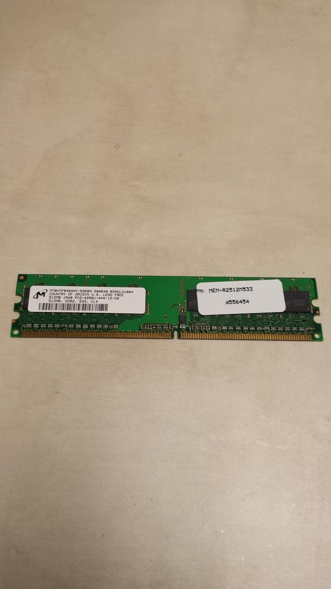 DDR2 Micro-DIMM 512MB 1枚 計512MB [D2M#2] DDR2 Micro-DIMM 512MB 1枚 計512MB [D2M#2] 512MB (2X256MB