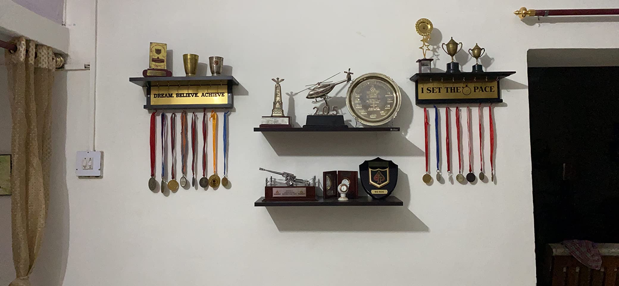 Odestar Engineering Wood Premier Award Medal Display Rack and Trophy ...