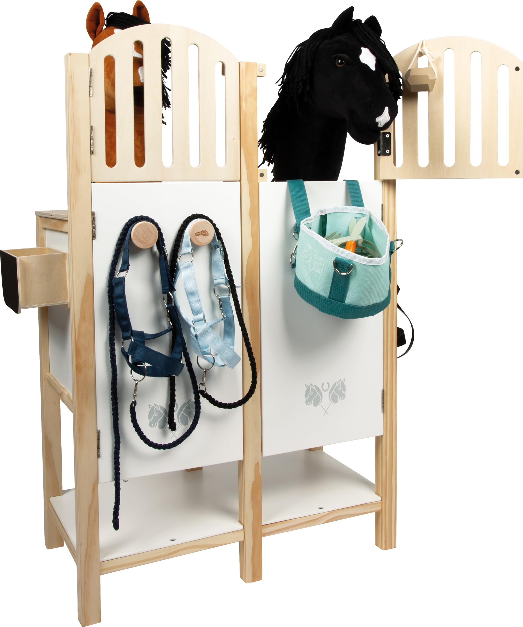 Small Foot Establo para Caballos Hobby, en Madera para Dos Caballos Hobby niños a Partir de 3 años, 12795