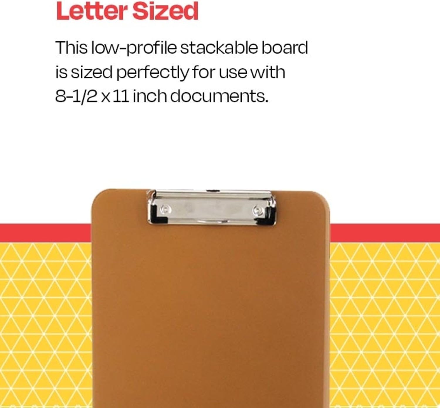 School Smart Low-Profile Acrylic Clipboard, Plastic, Smoke