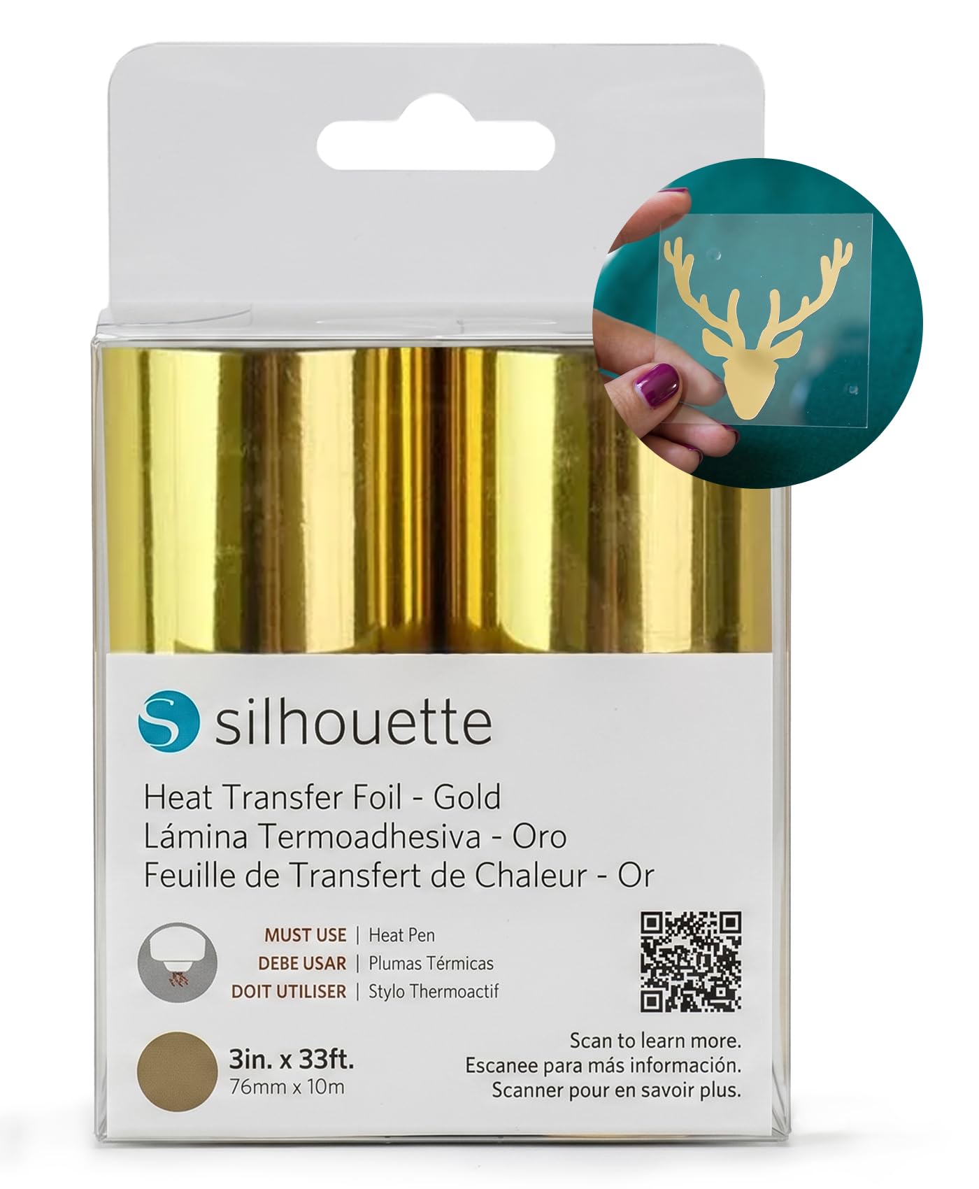 Foil thermoactif Silhouette or pour décorer vos invitations créatives et albums souvenirs
