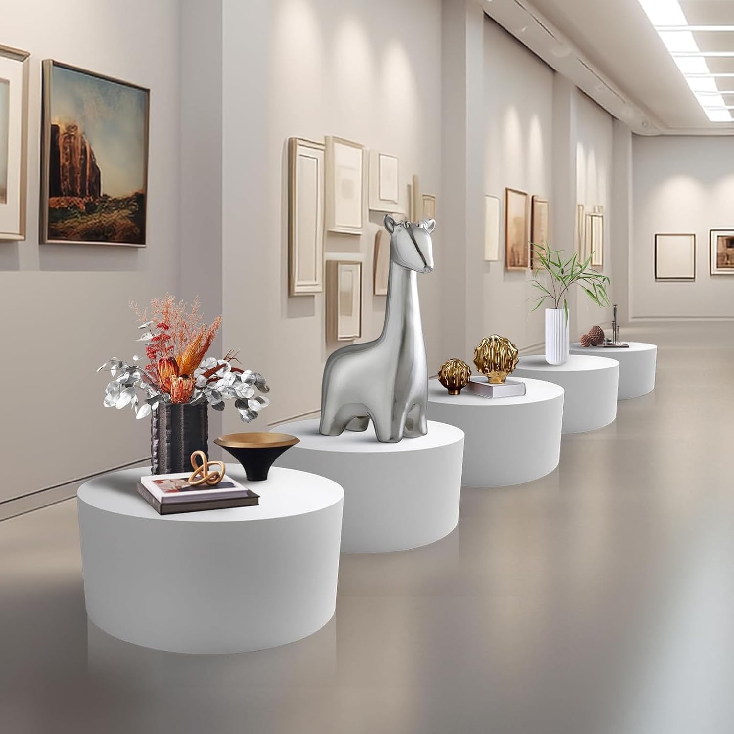 Round Counter Top Baseboards,Event Decoration Display Stands,Bridal Shop Platform Base,Easy Move Display Risers For Clothing Store And Boutiques