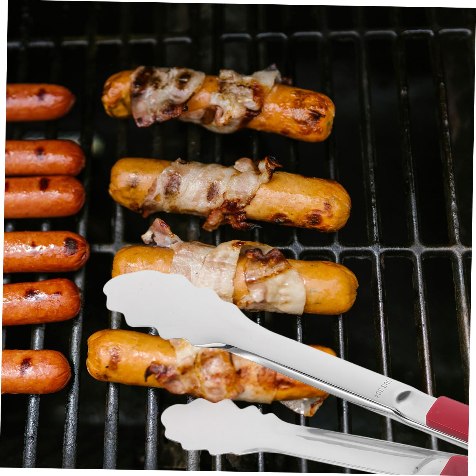 BESTonZON 5stücke Grillzange Lange Hitzebeständige Für Bbq Grillen Und Küchengebrauch Für Steak Und Andere Grillgerichte Stilvolles Design Leicht Zu Reinigen