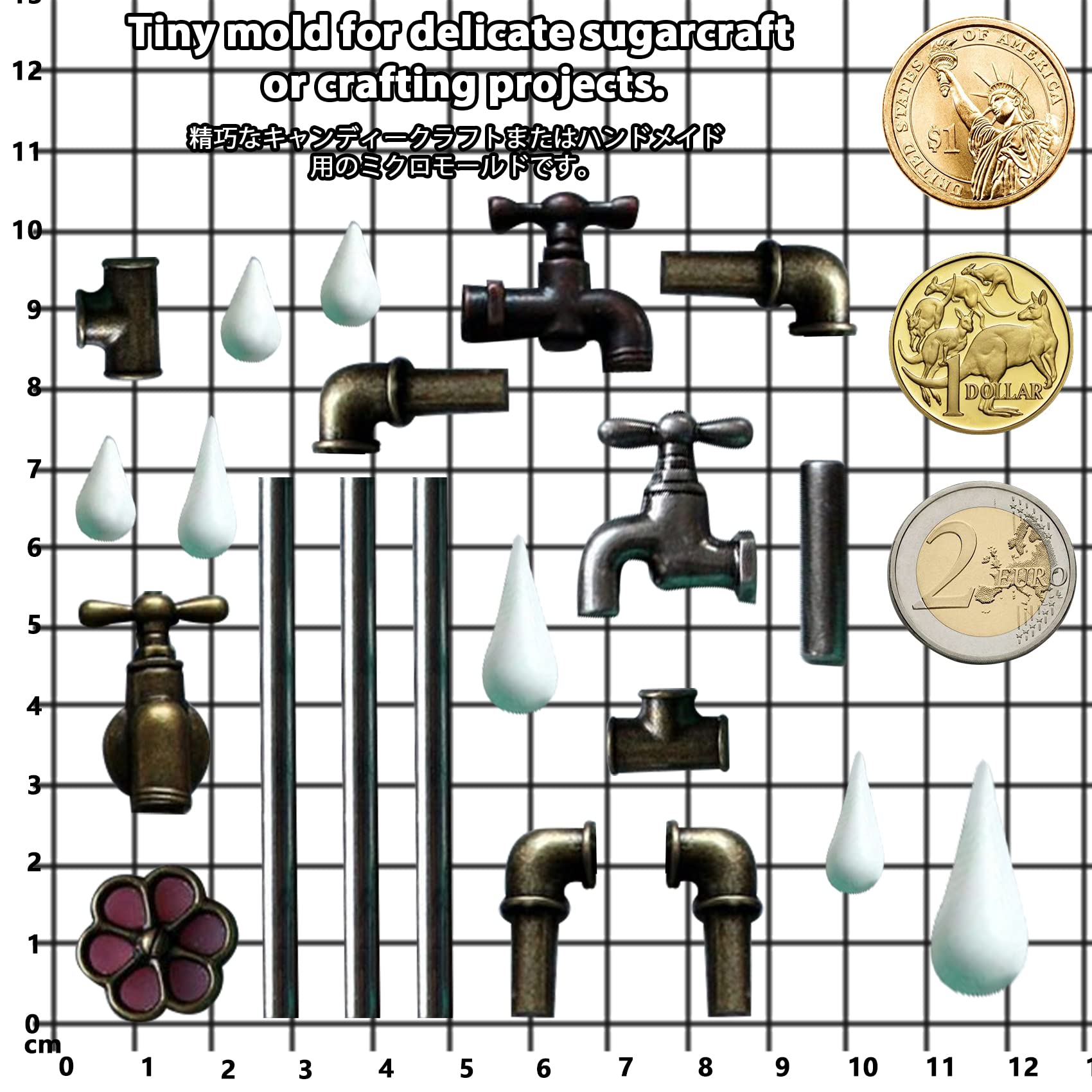 Musykrafties Steampunk Style Plumbing Pipe and Faucet Fondant Silicone Mould Cake Decoration, Clay Crafting - Image 3