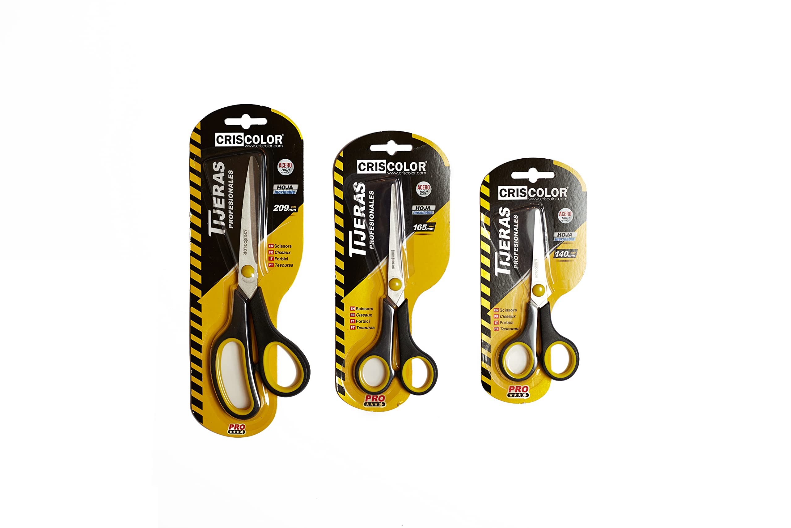 Lot De 3 Paires De Ciseaux De Couture Avec Lames Tranchantes En Acier Inoxydable Et Poignées Souples, Ensemble De Ciseaux Multifonctions Pour Tissu, Idéal Pour L'artisanat, La Couture, Les Arts