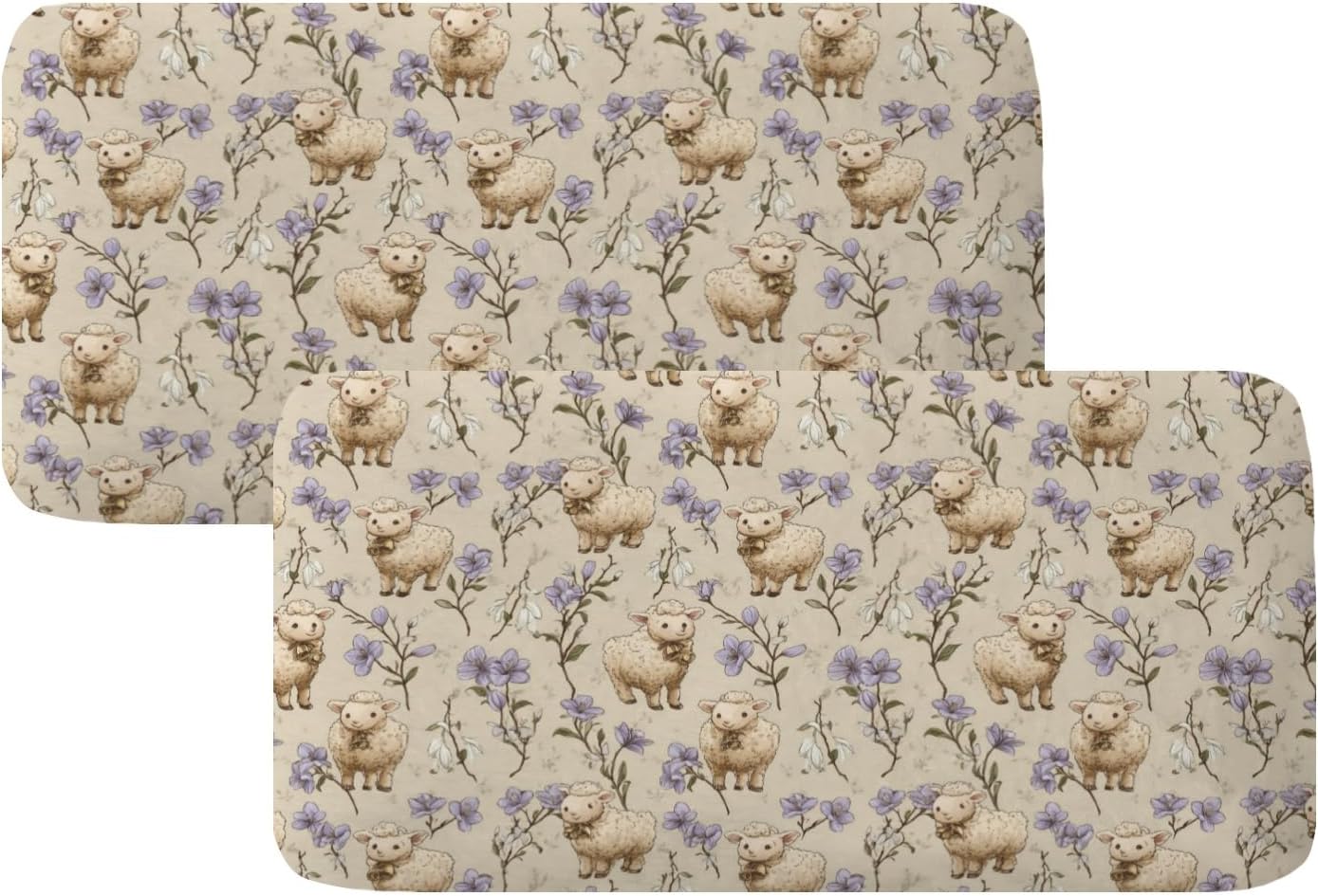 Lambs and Bloom Loveseat Covers Couch Covers for 2 Cushion Couch, 2-Piece Stretch Sofa Slipcovers Anti-Slip Washable Furniture Protectors for Dogs Pets