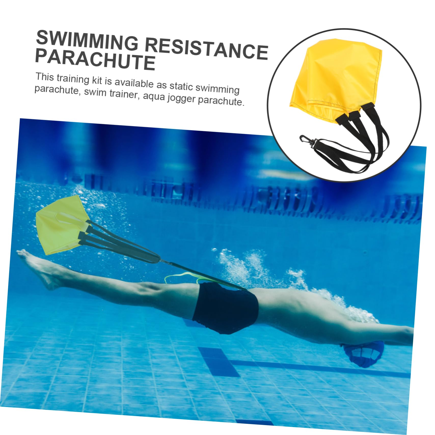 POPETPOP 4pcs Swimming Lessons Equipment Paracute for Swimmers Resistance Parachute Kit Swim Training