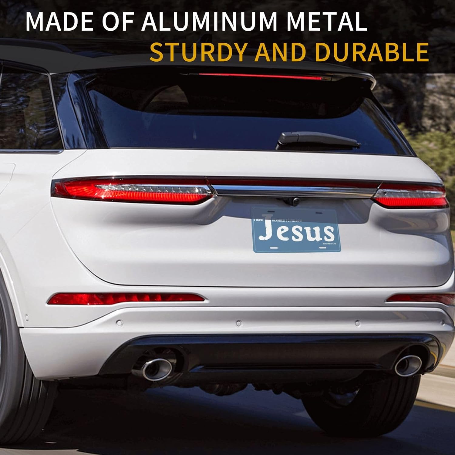 I Have Decided to Follow Jesus Christian Aluminum License Plate image 2