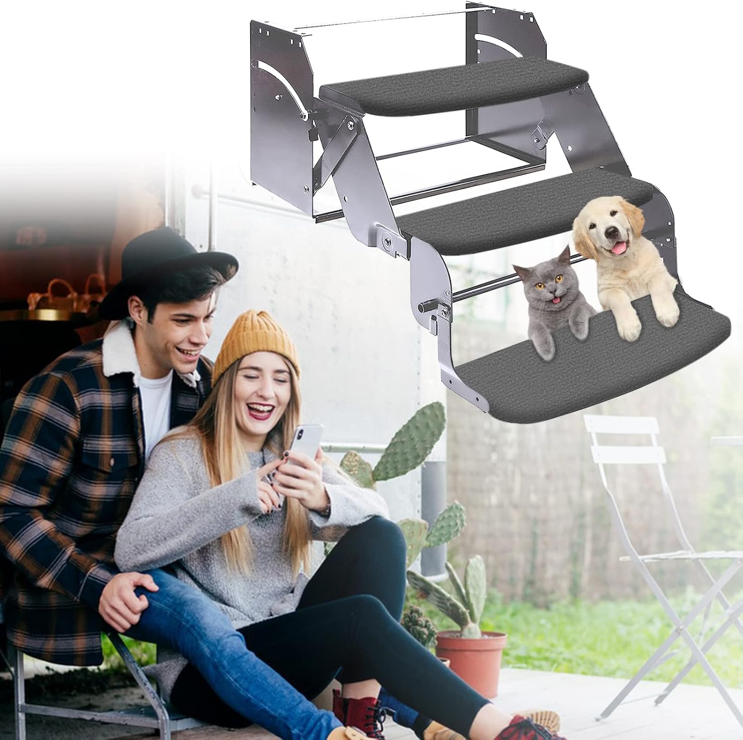 RVVIN RV Step Covers 3 Pack 22 inch Wide RV Radius Step