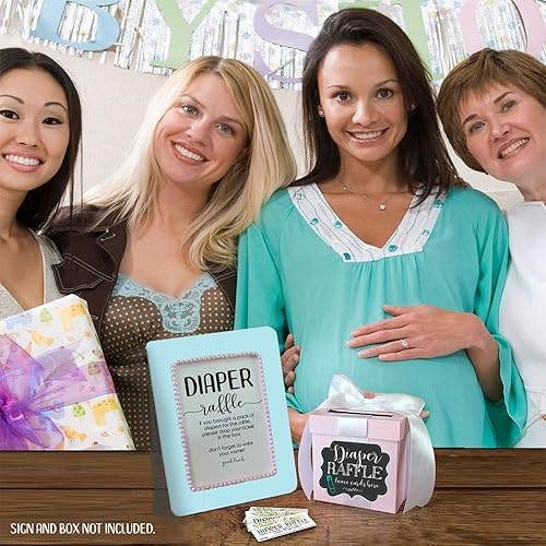 Miniatura 7 de Boletos para rifas de pañales - Botánico - Juego de 50 tarjetas de rifa de doble cara - Papelería en blanco para baby shower - Suministros