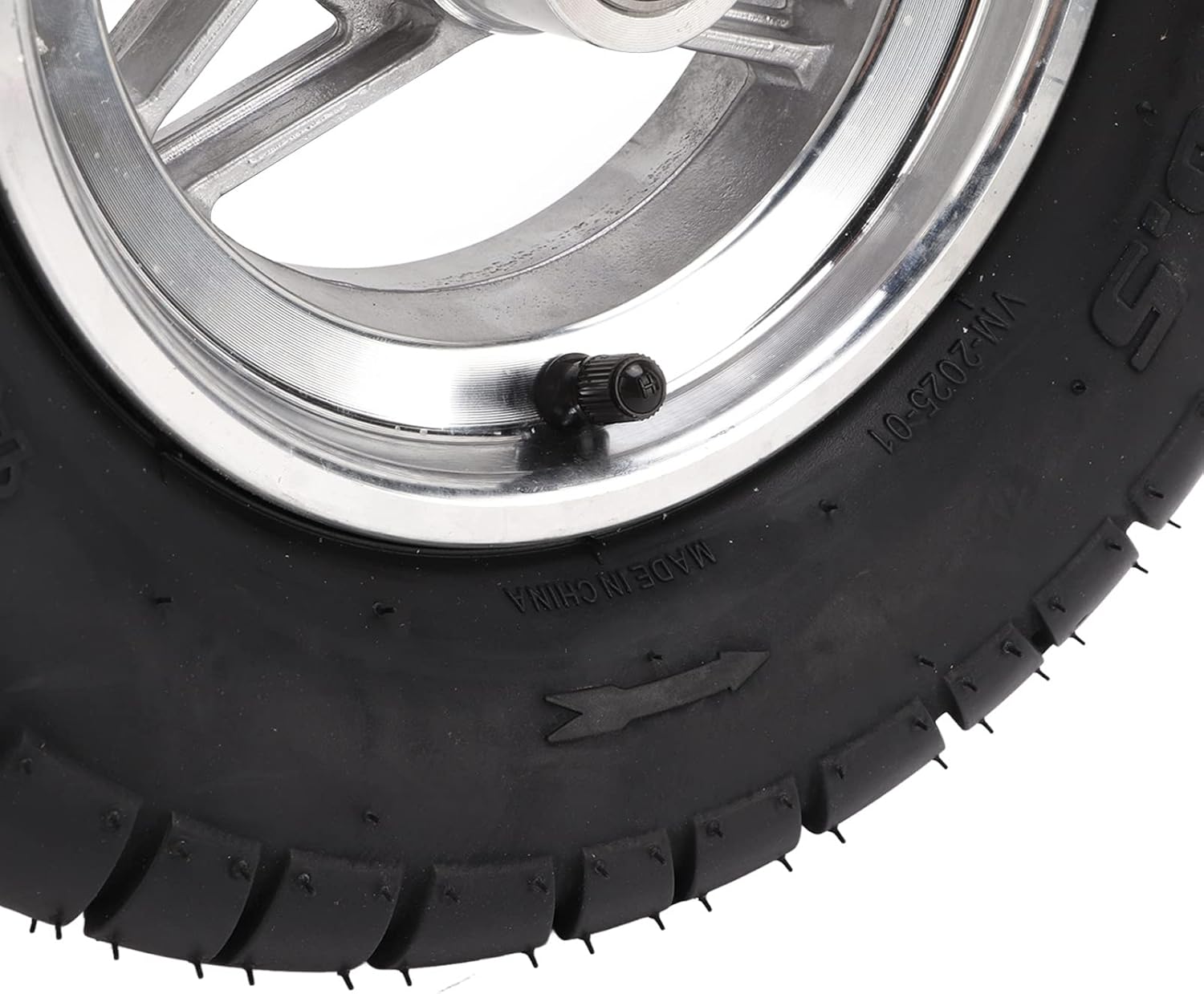 13X5.00‑6.5 Rubber Tubeless Tire with Stainless Steel Hub, Thicken Electric Scooter Vacuum Tyre Accessory