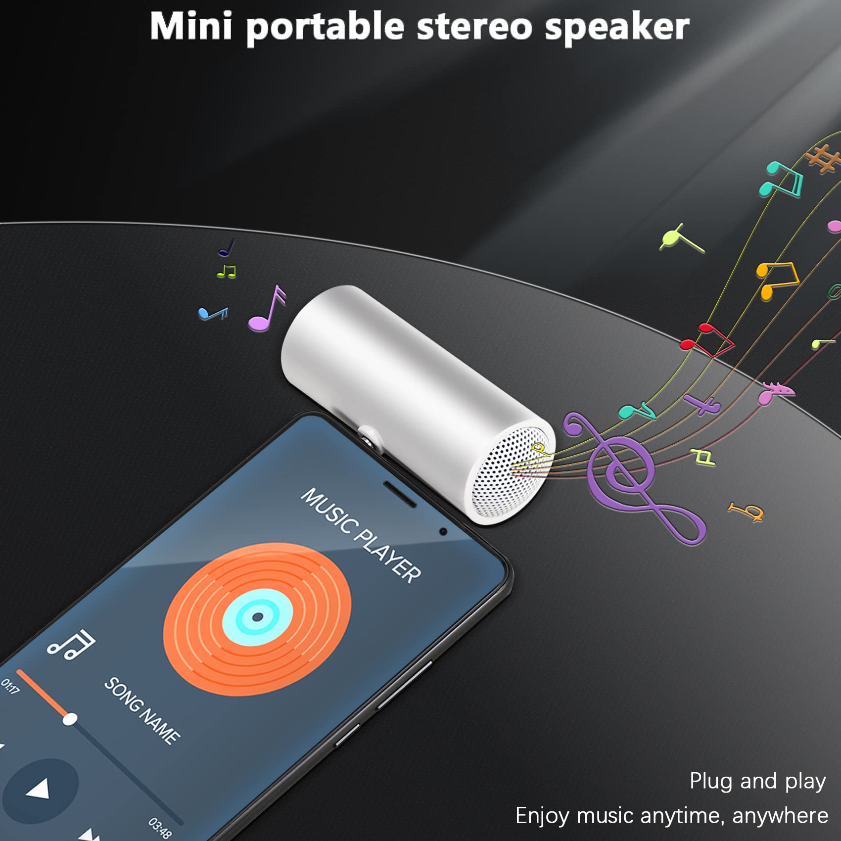 Stereo Mini Tragbar Lautsprecher Universal 3.5mm Klinke
