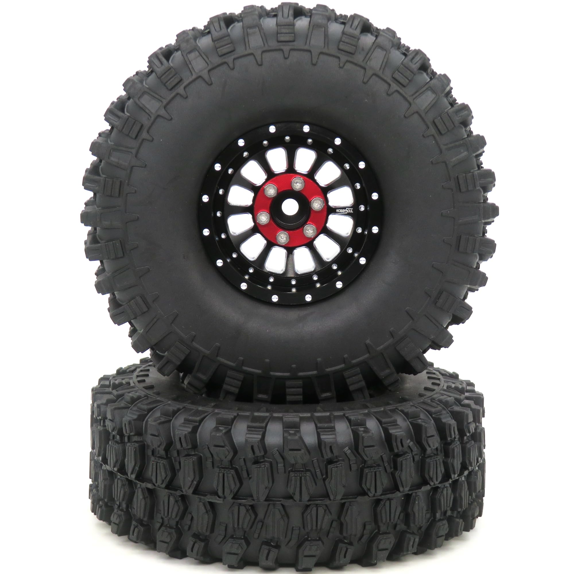 Hobbysoul – Lot 4 Roues Beadlock 1,9″ Réglables – 4 Déports (–2 à –17mm) – Largeur 31mm – Alu – Pour TRX-4, SCX10, Gen8 1/10