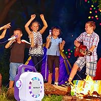 Vista 6 de Máquina de karaoke para niños, altavoz Bluetooth con 2 micrófonos, máquina de karaoke portátil para niños para niñas y niños, regalo de cumpleaños