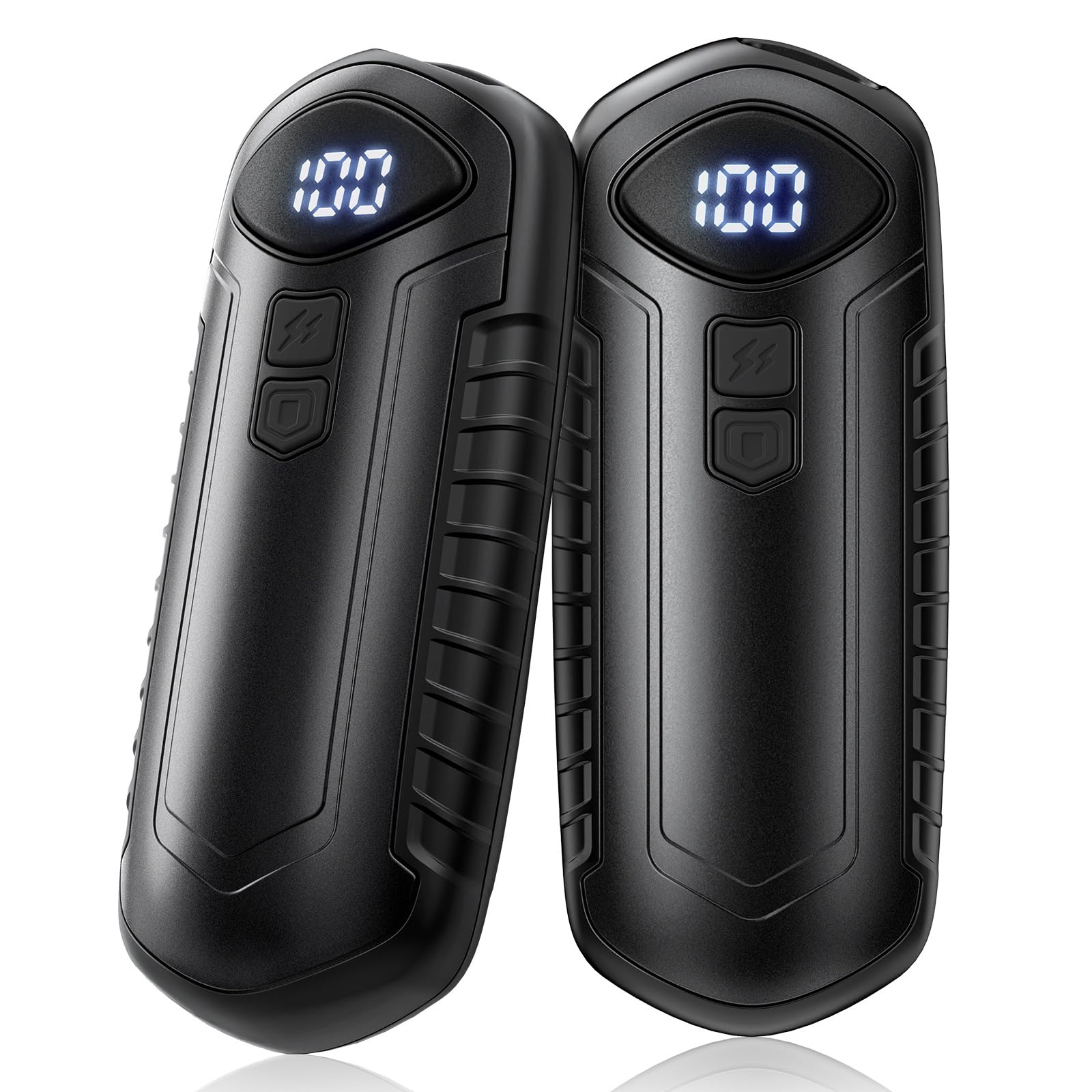 Scaldamani ricaricabili, confezione da 2, 6000 mAh, scaldamani elettrici, 5 impostazioni, riscaldatore tascabile portatile, ideale per uomini, donne, bambini, adatto per esterni, ufficio, viaggi