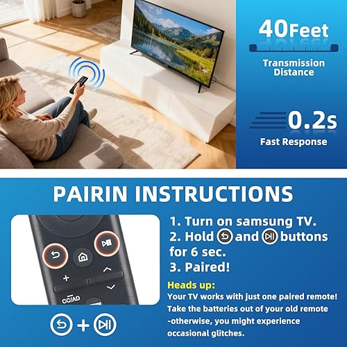 Miniatura 4 de BN59-01385A Reemplazo de control remoto solar por voz para televisores Samsung (modelos 2018-2025), universal compatible con televisores Smart, Neo