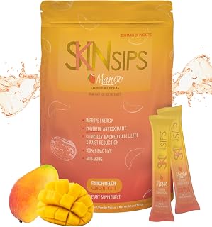 Skin Health & Energy Boost Drink Mix- Sugar Free, SOD B (TM), Antioxidants from French Melon Concentrate, On The Go Stick Packs, Mango, 30 Pack