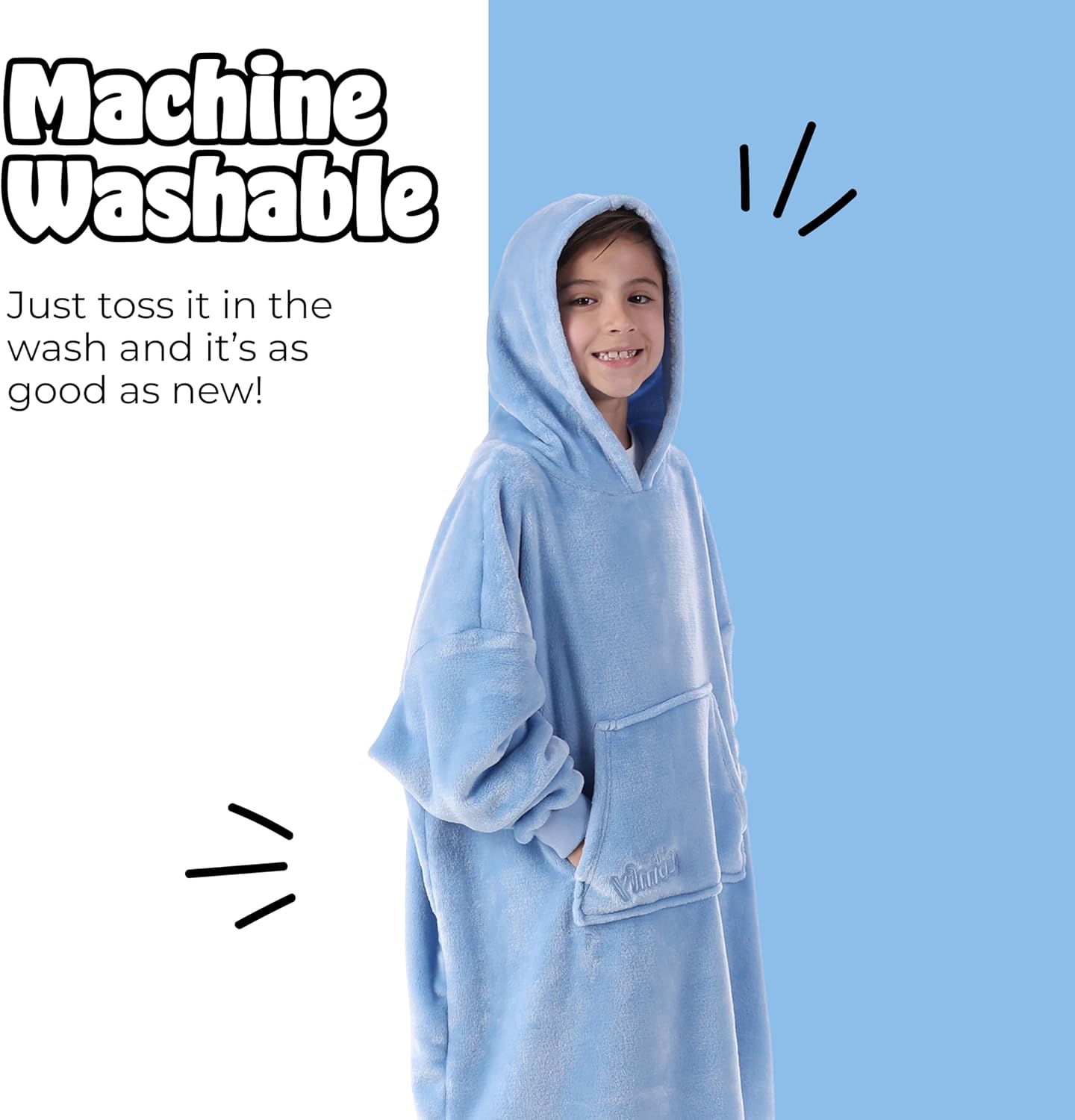 THE COMFY Dream Jr for Kids | Lightweight Microfiber Fleece Wearable Blanket with Hood & Pocket | Seen on Shark Tank - Image 7