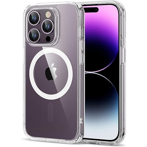 ESR for iPhone 14 Pro Max Case, Camera Control, Compatible with MagSafe, Shockproof Military-Grade Protection, Magnetic Phone Case for iPhone 14 Pro Max, Classic Hybrid Case, Clear