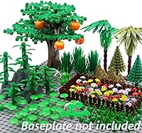 Vista 2 de BroTex Plants Tree Accessories Jungle - Botanical Parts Bricks Flower Leaf Forest Flower Plants Pieces Building Blocks Set, Animals Farm Squirrel