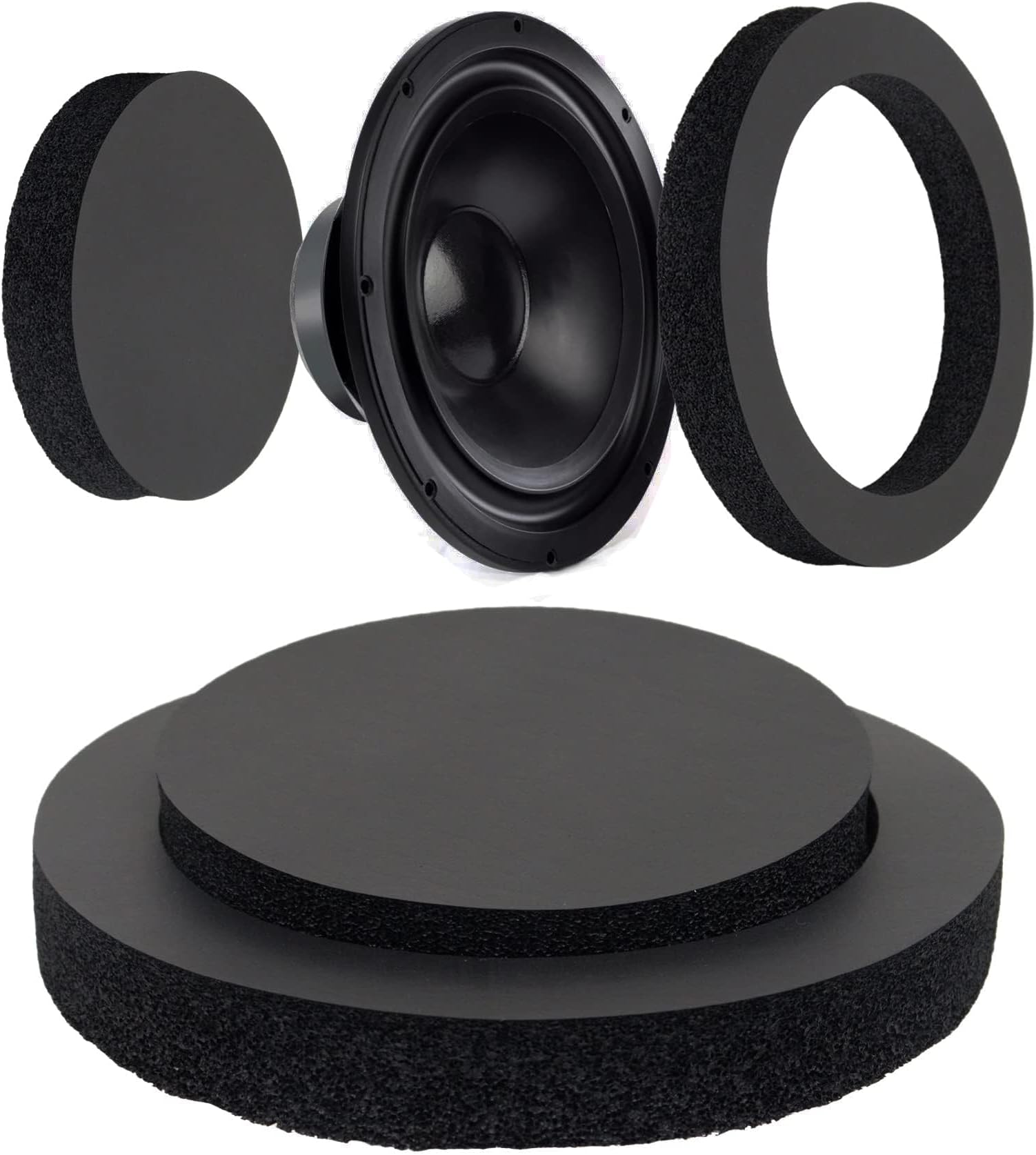 Car Door Fast Rings Foam Bass Blockers, Universal Speaker Enhancer System Kit for 6" and 6.5" Speakers - 2 Pcs, Self Adhesive