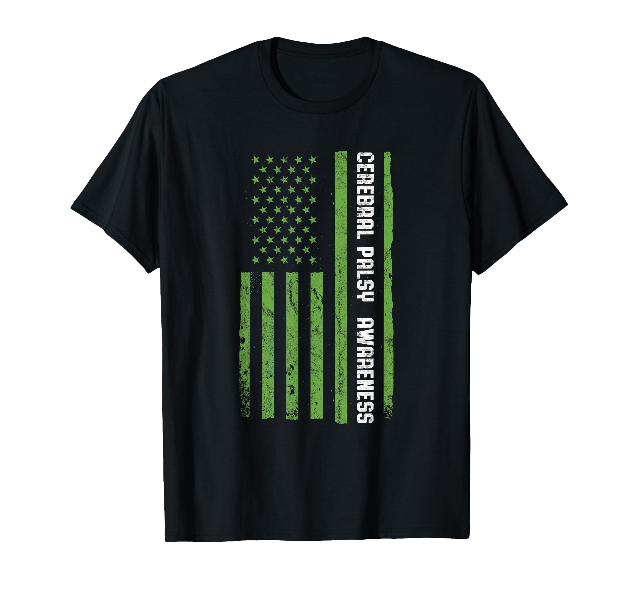 Cerebral Palsy Awareness Month American Flag CP T-Shirt