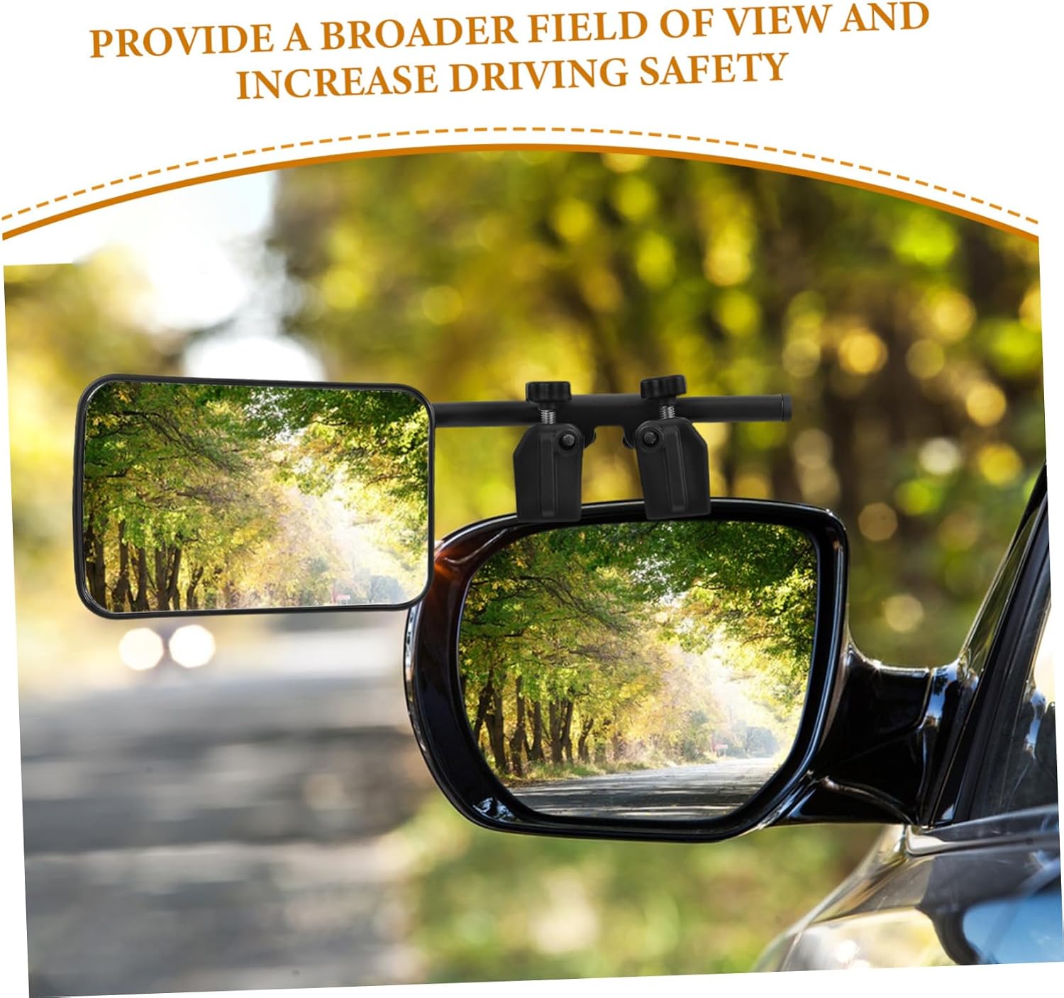 2pcs Adjustable Towing Mirror Extensions for Trailers Rvs Wide-angle Pickup Truck Side View Mirrors for Enhanced Rear Visibility