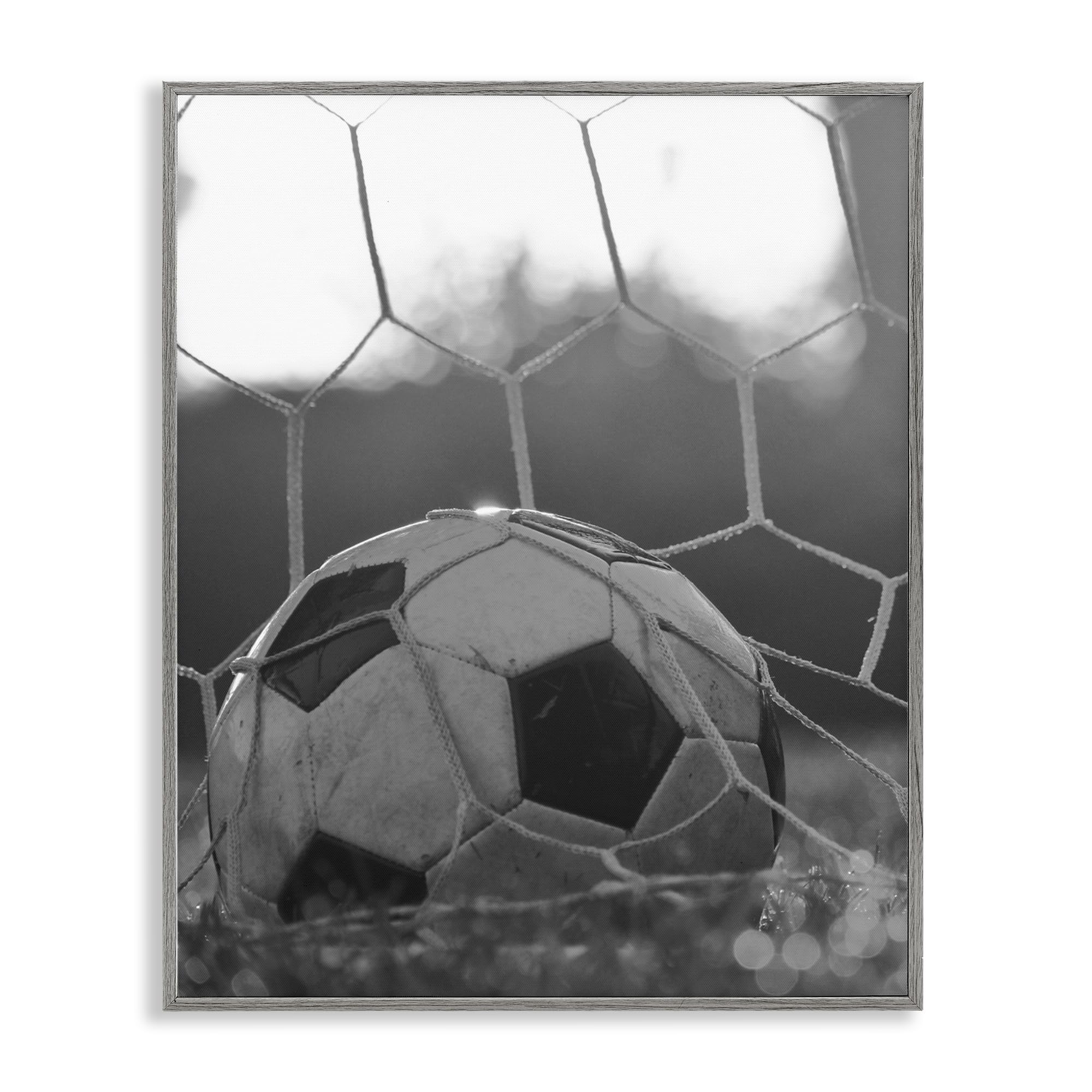 Stupell Industries 'Soccer Goal Score', Framed Giclee Art, Gray, 16 x 20 Inches, Easy to Hang and Sturdy, Made in USA, by Marcus Prime