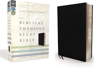 NIV, Biblical Theology Study Bible (Trace the Themes of Scripture), Bonded Leather, Black, Comfort Print: Follow God’s Redemptive Plan as It Unfolds throughout Scripture