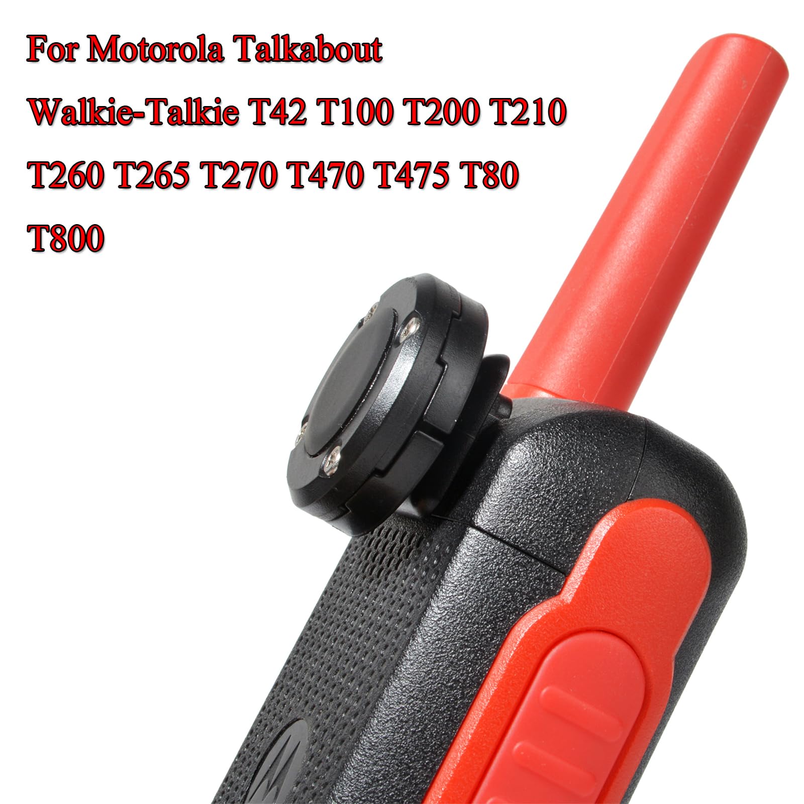 HYSHlKRA Clip posteriore di ricambio con forte magnetismo per walkie-talkie, compatibile con le radio bidirezionali Motorola T42, T100, T200, T210, T260, T265, T270, T80 e T800 (Nero)