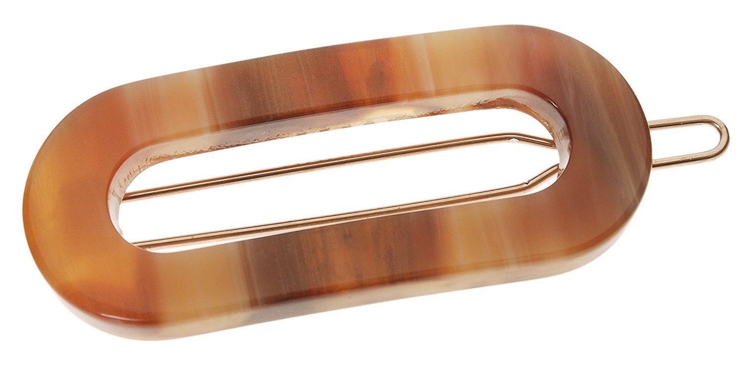 France Luxe Small Tortoise Clip for Thin Hair, Mini Oval Hair Barrette for Women, Tokyo, Gentle Hold, Damage-Free and Comfortable All-Day Wear