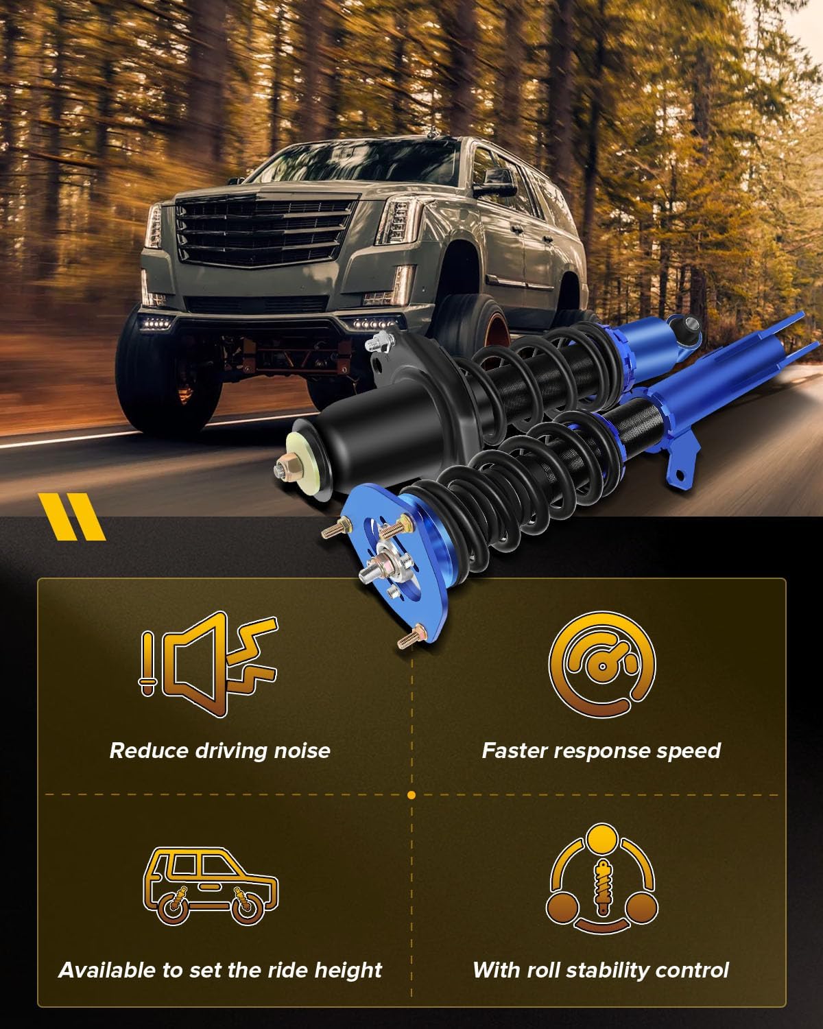 OCPTY Coilovers Suspension Lowering Kit Adjustable Height Full Coil Springs Struts Shock fit for 2000-2005 for Toyota Celica