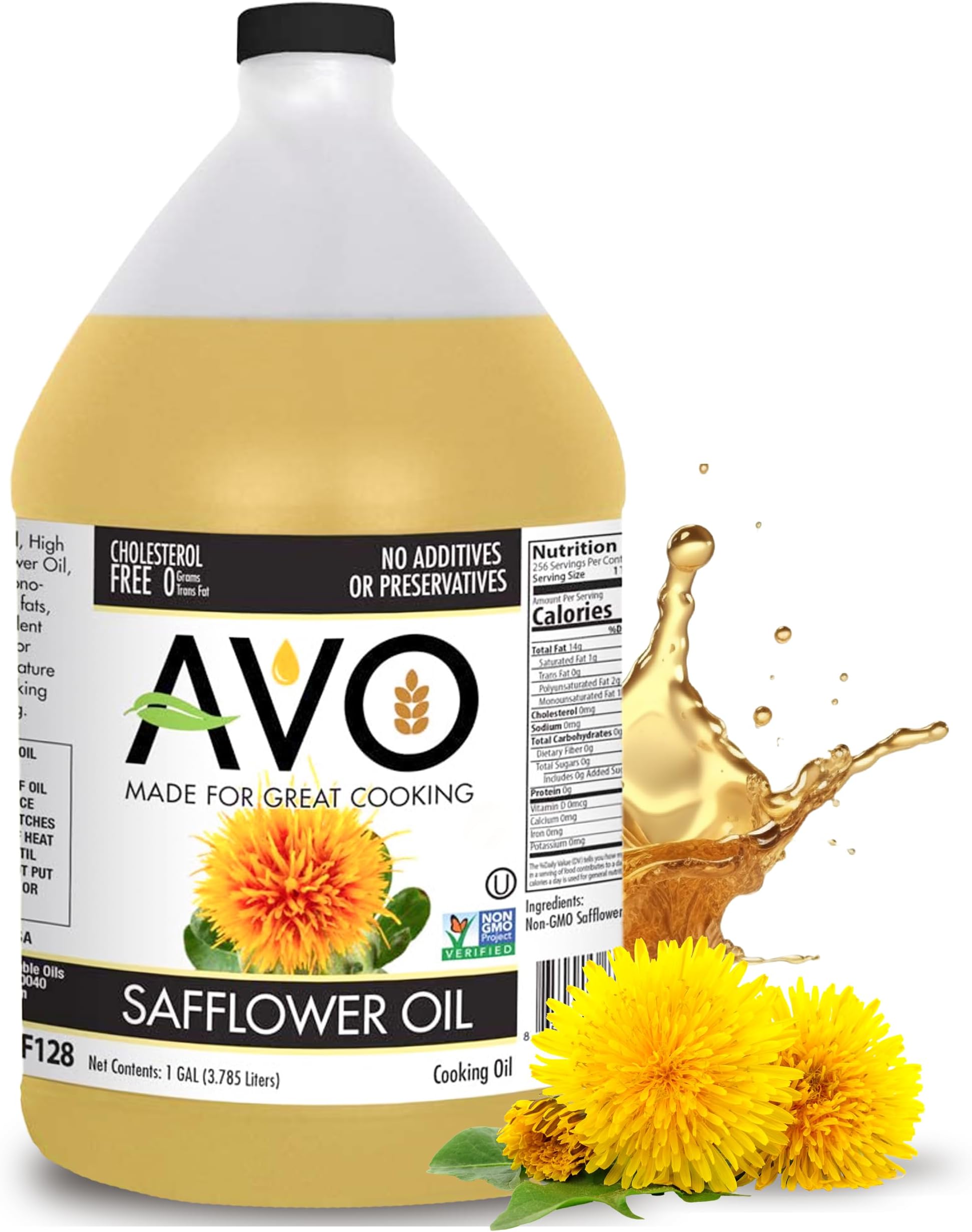 AVO Naturally Processed NONGMO High Oleic Safflower Oil, 1
