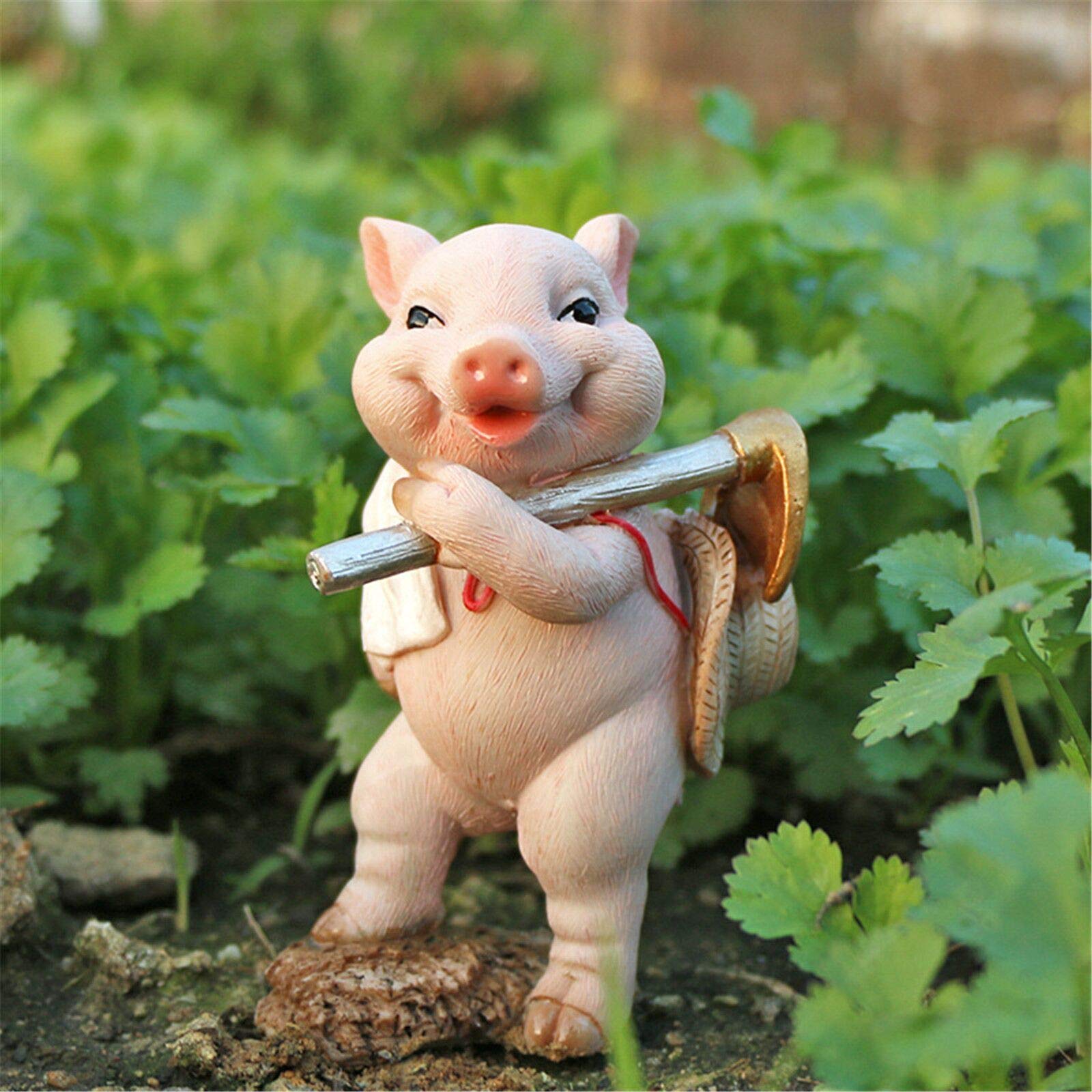 Amazon.co.jp: tonntyann 豚 置物 動物 マイクロ景観 樹脂オブジェ