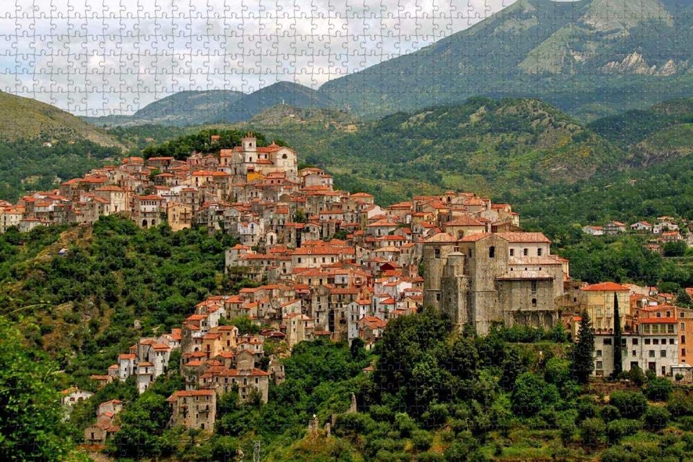 Jigsaw Puzzle for Adults Rivello Borgo Italy Puzzle 1000 Piece Wooden Travel Souvenir