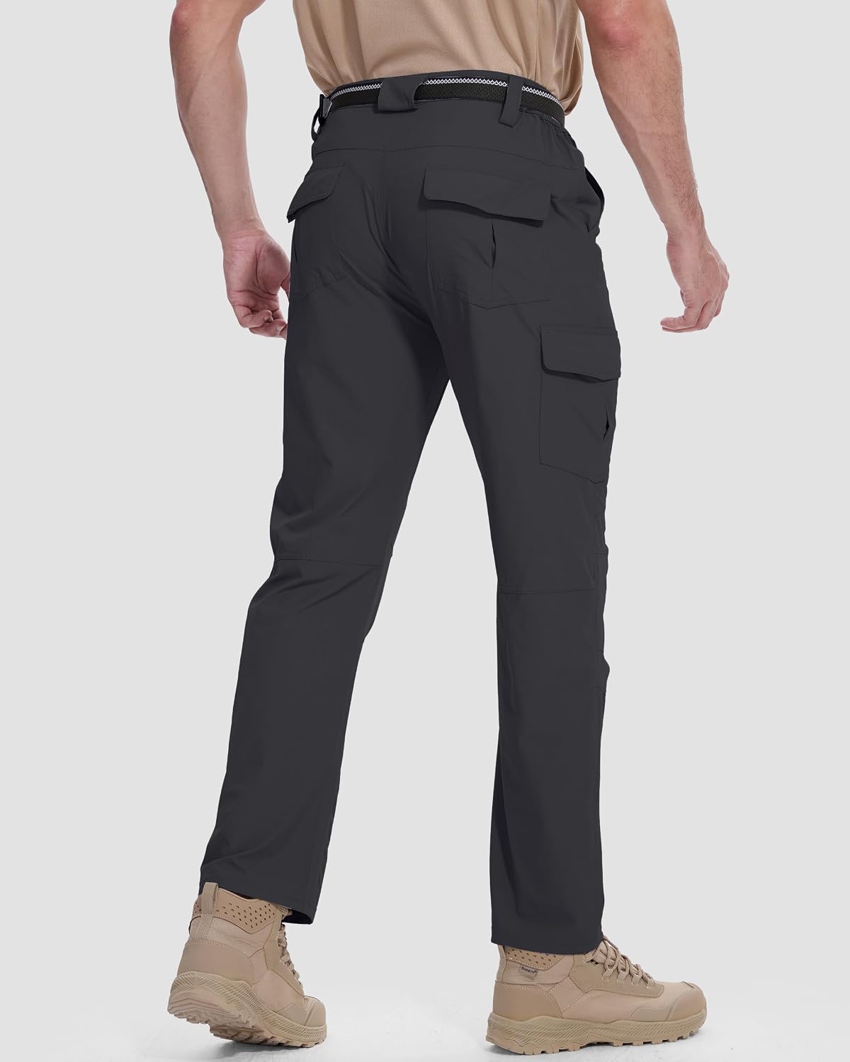 Mens Hiking Cargo Pants Lightweight Quick Dry Waterproof Outdoor Fishing Travel Climbing Work Pants