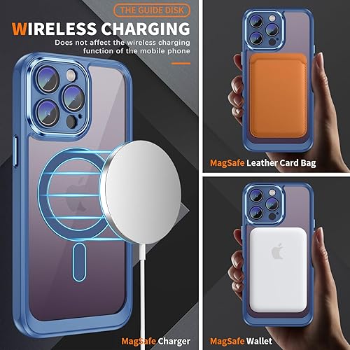 Miniatura 6 de Funda para iPhone 15 Pro con protector de pantalla y protector de cámara, marco de silicona a prueba de golpes, carcasa trasera dura y transparente
