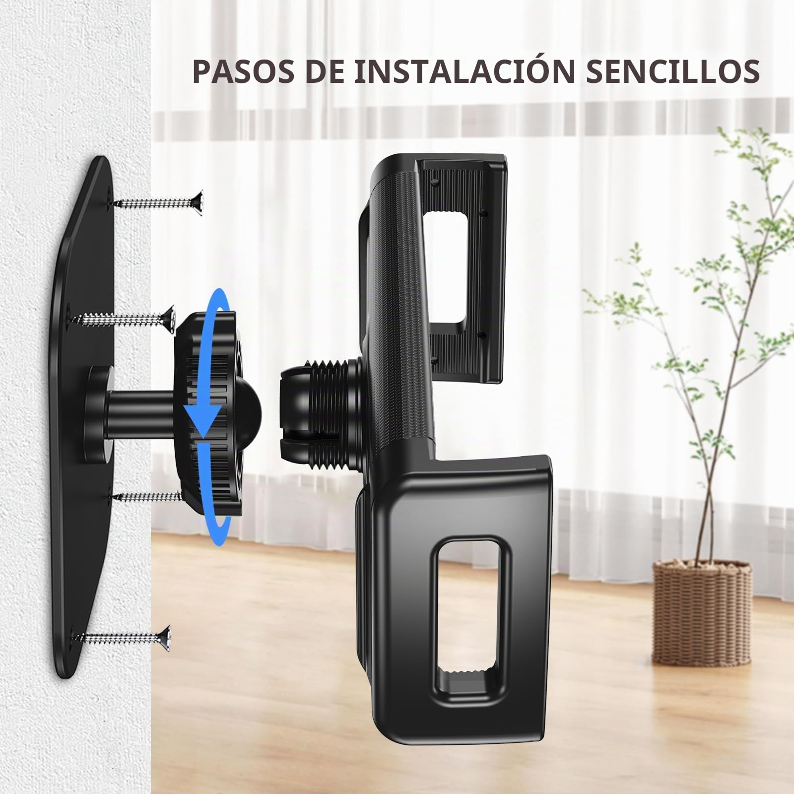 Soporte de pared para tablet, soporte de pared de aluminio para iPad, rotación de 360°, soporte de pared ajustable compatible con iPad Pro, Mini, Galaxy Tab, Surface Pro, Kindle, todas las