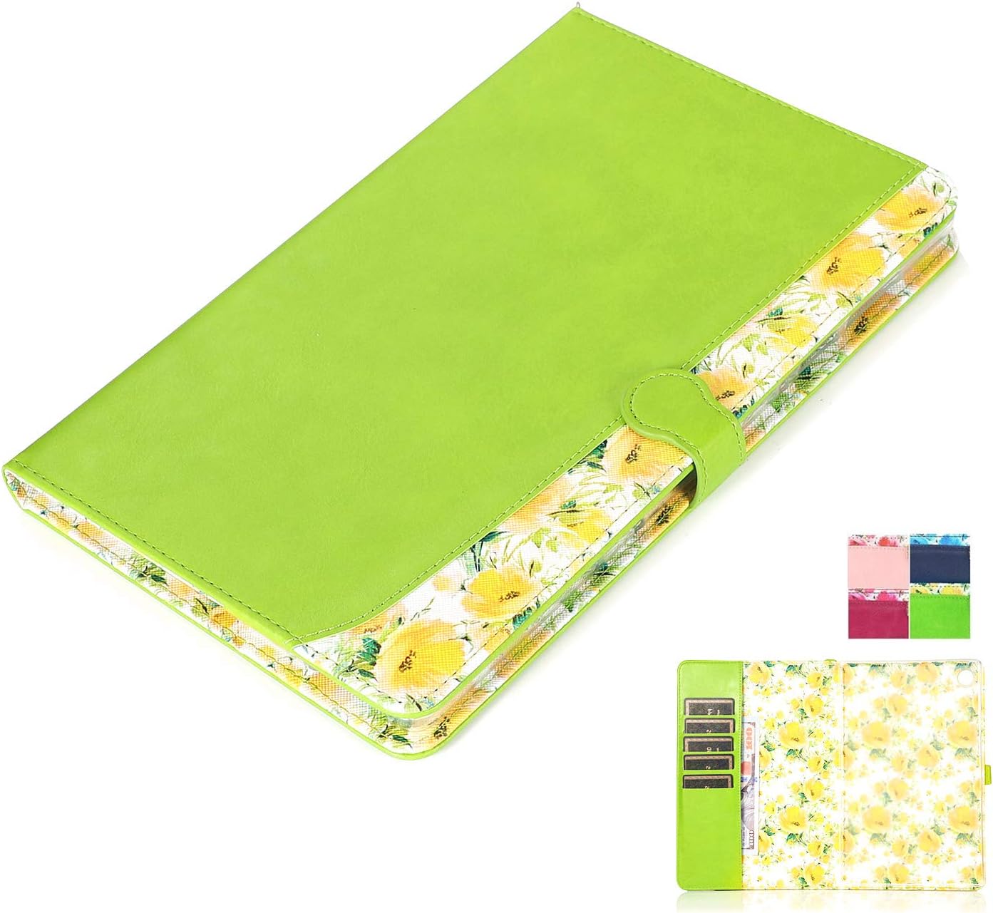 Lavie Tab E Te508 Kas タブレットケース Fasy Nec Pc Te508kas Pc Tab08h01 Case ケース カバー スタンドケース レノボータブ 8インチ タブレットpcカバー ブック型 手帳型 レザー グリーン 上品 Tpu クリア Icカード はな 大人女子 マート マグネット スタンド かわいい