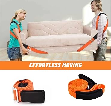 2 Pcs Lifting Straps for Movers, Load Capacity 150kg Moving Straps