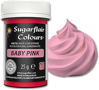 Sugarflair Spectral Concentrated Paste Colours Pastel Baby Pink, Colorante Alimentario Pasta, Colorantes para Pasta De Azúcar y Mazapán - 25g