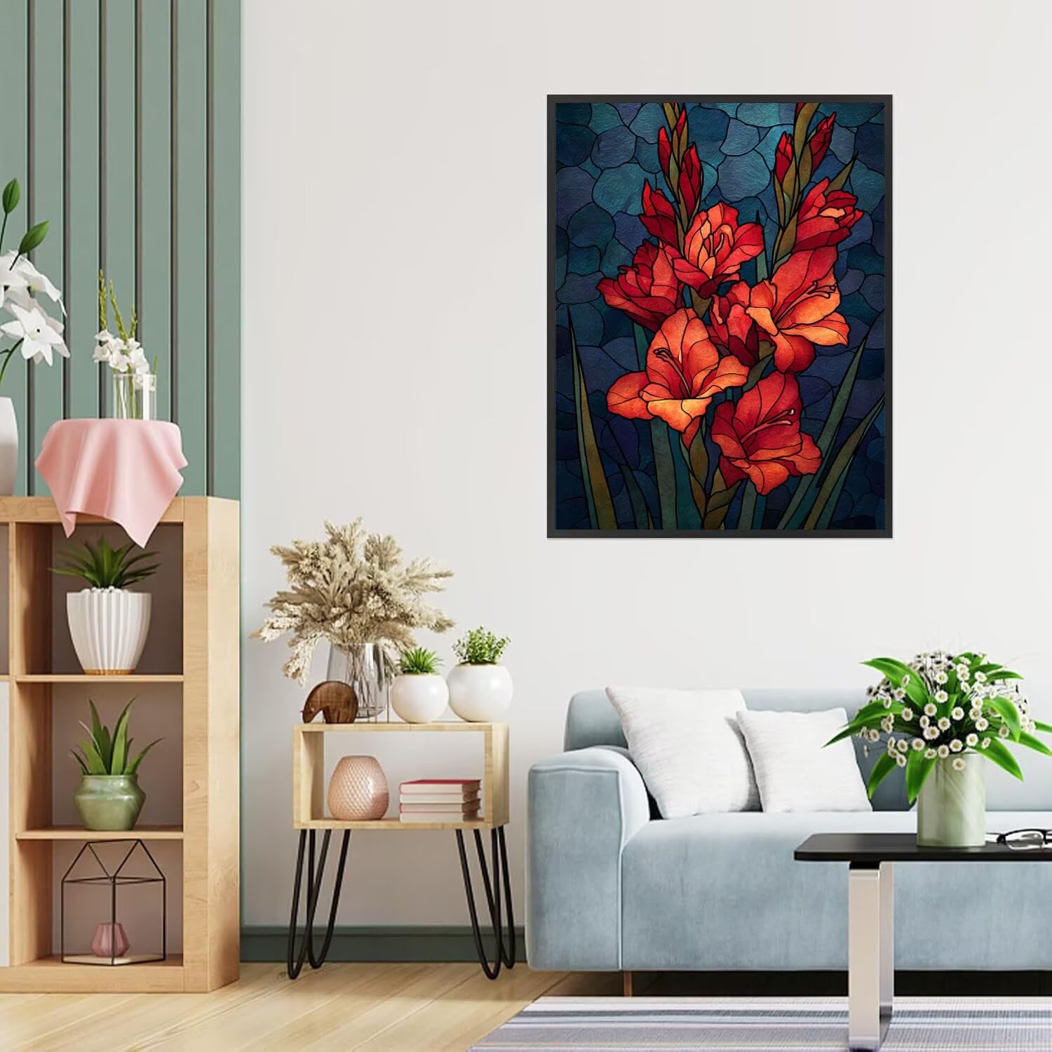 Dipingere con i Numeri Adulti piante, Fiori Dipingere con i Numeri Bambini DIY Kit, Set Premium con Pennelli, Decorazione Casa & Creativo Regalo di Compleanno, Attività di Tempo libero 70x95cm z-485