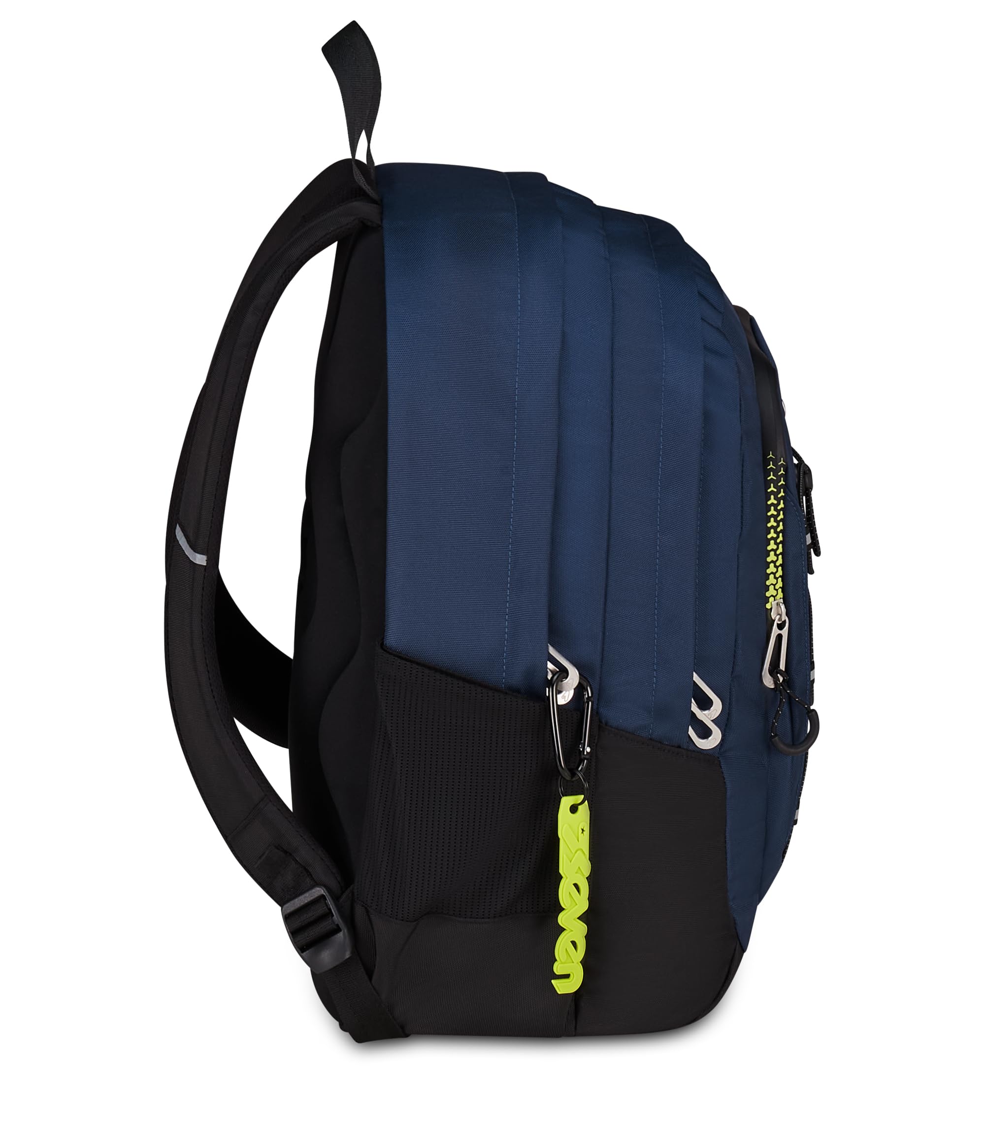 Seven Zaino Scuola TECH LINE, Doppio Scomparto, Blu, 30 L, Multifunzione, Tasca con organizer, Tasca porta borraccia, Scomparto porta pc, Scuola media e superiore, Bambini, Ragazzi